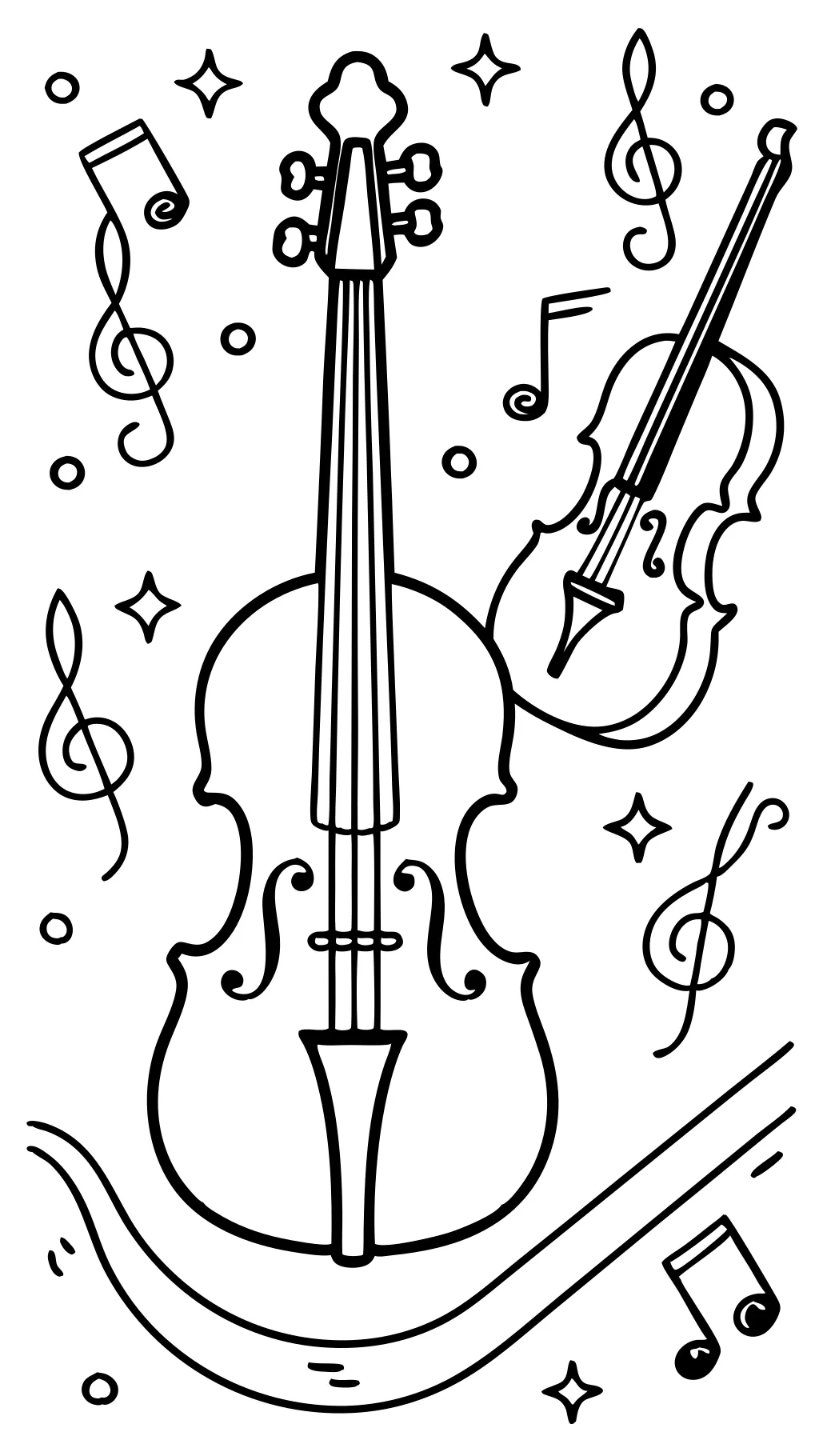 coloring pages of violins